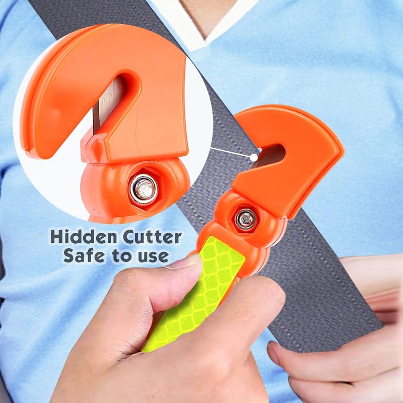 MorTime 6 Pack Car Safety Hammer Window Breaker, Car Emergency Escape Tool, Window Hammer Seat Belt Cutter - Image 4